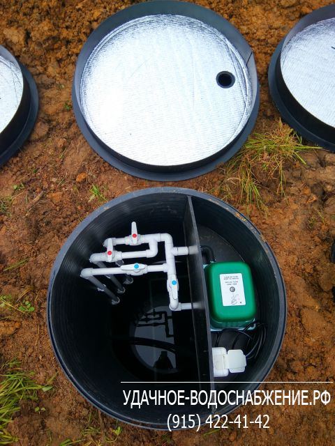 Монтаж автономной канализации с возможностью периодической эксплуатации БИО-СТОК-АВТО-6 для непостоянного проживания на даче